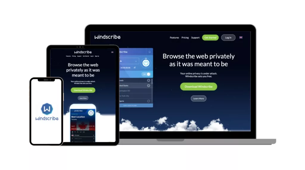 برنامج في بي ان Windscribe